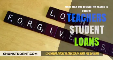 Forgiving Teachers' Student Loans: The Year Legislation Was Passed