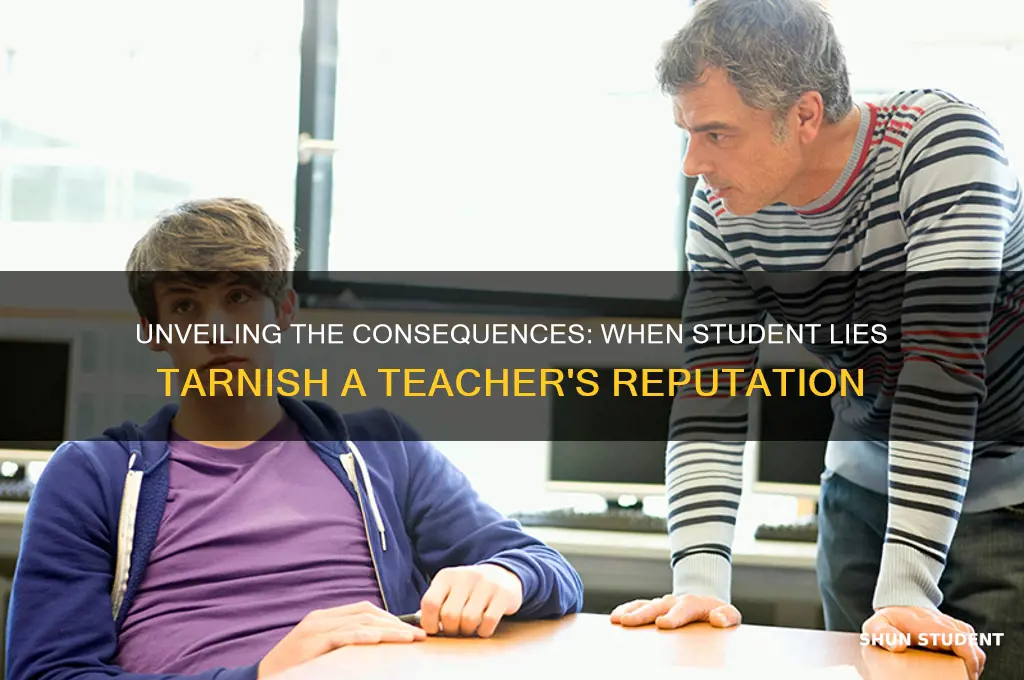 when a student lies about a teacher