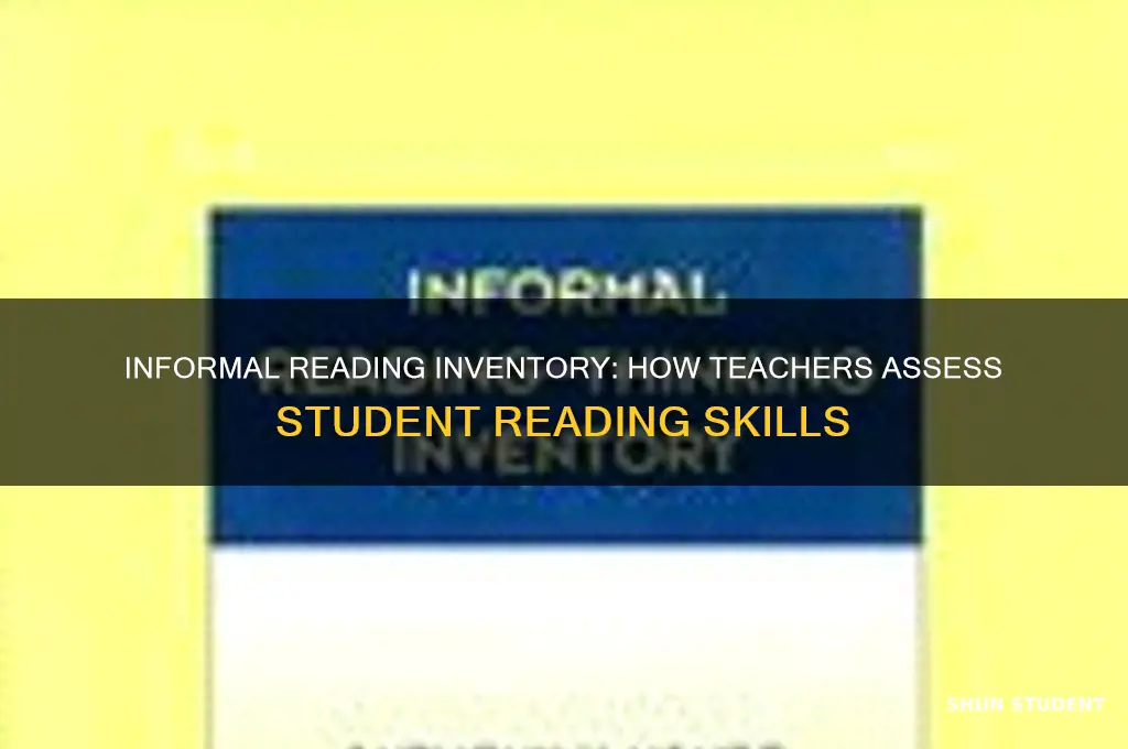 when a teacher administers an informal reading inventory the student