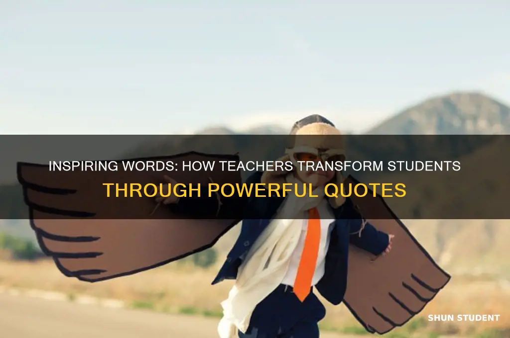 when a teacher inspires student quotes
