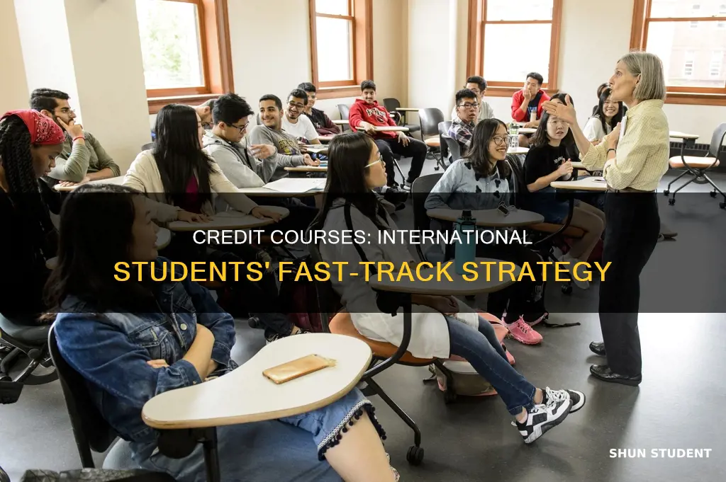 when an internation student are able to take under credit