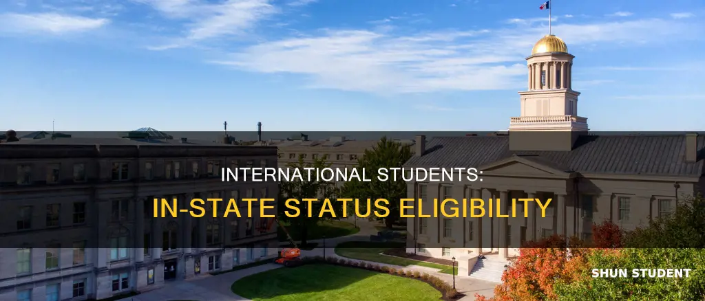 when are international students considered in state students