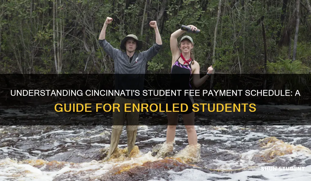 when are student fees due for university of cincinnati