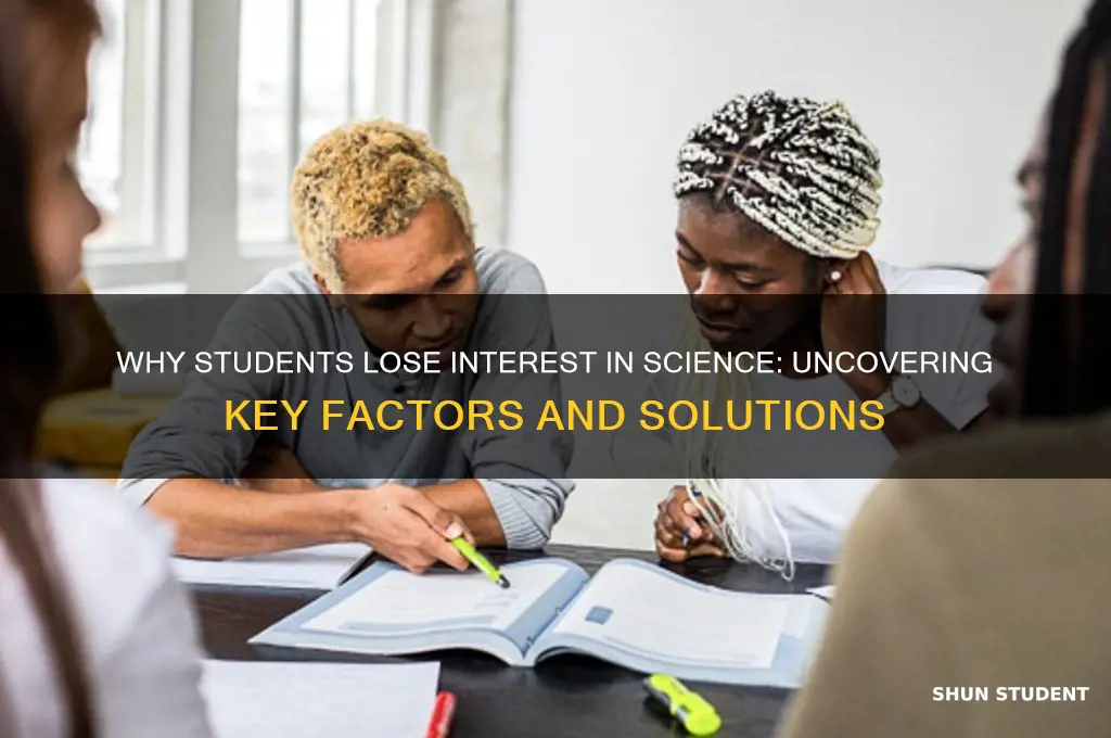 when are students less interested in science
