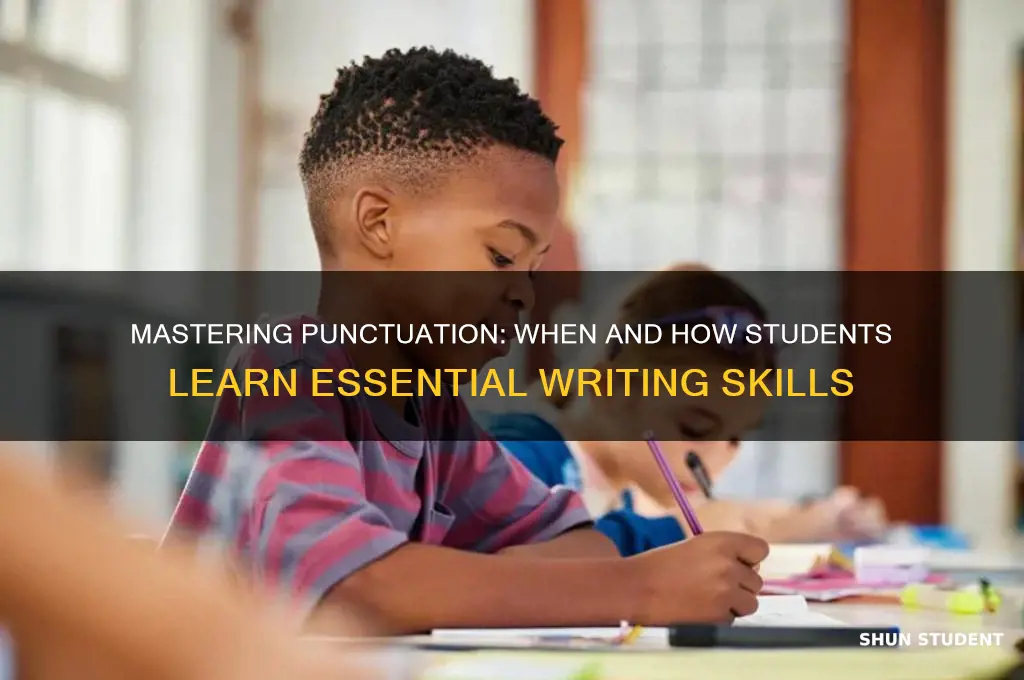 when are students teach punctuation