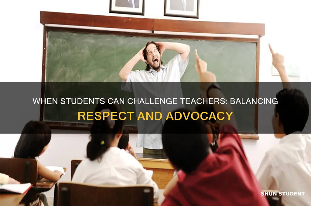 when can a student talk back to teacher