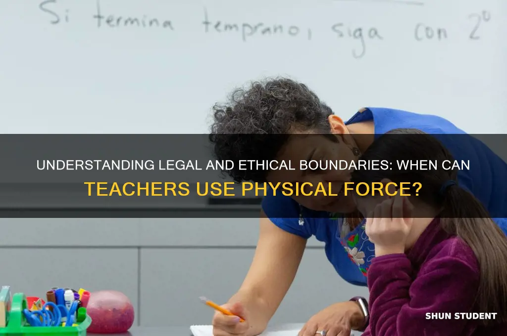 when can a teacher hit a student