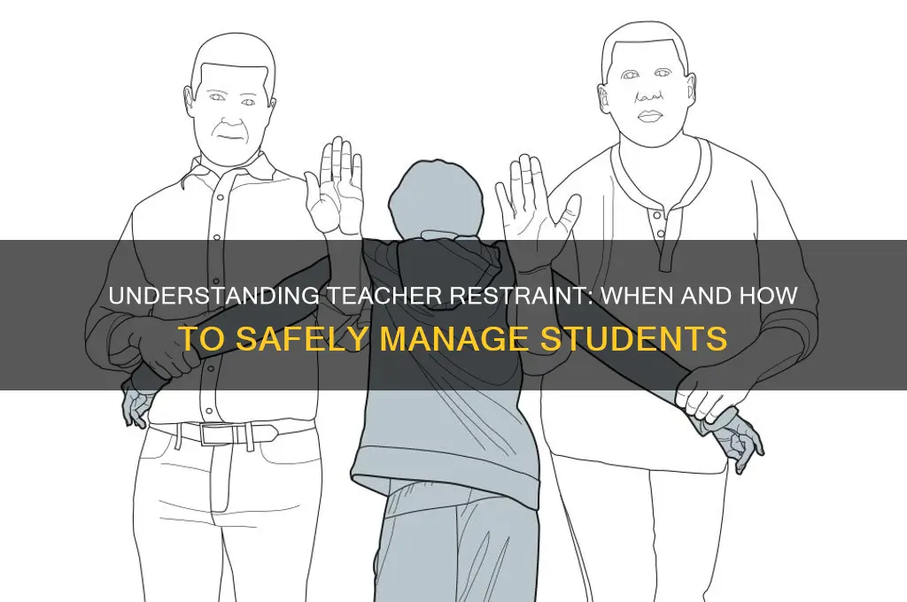 when can a teacher restrain a student