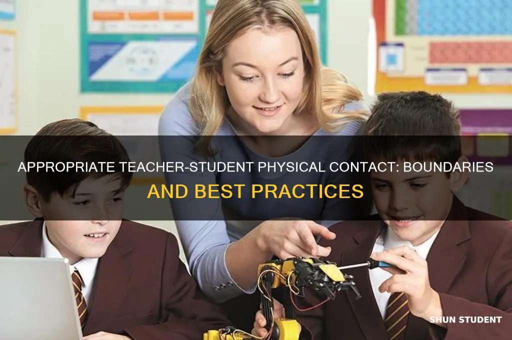 when can a teacher touch a student