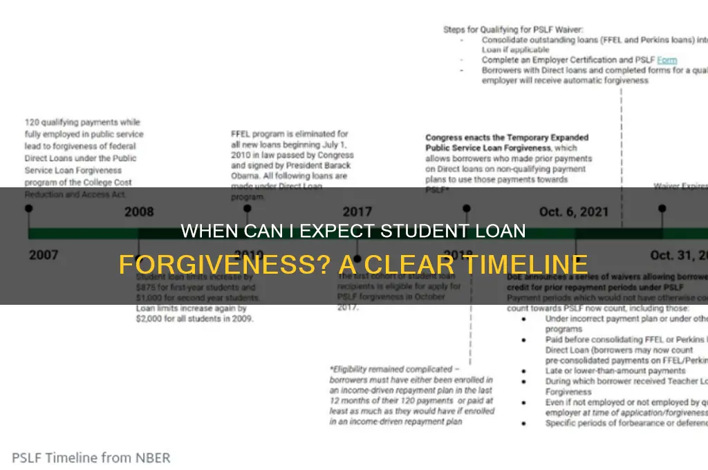 when can i expect my student loan to be forgiven