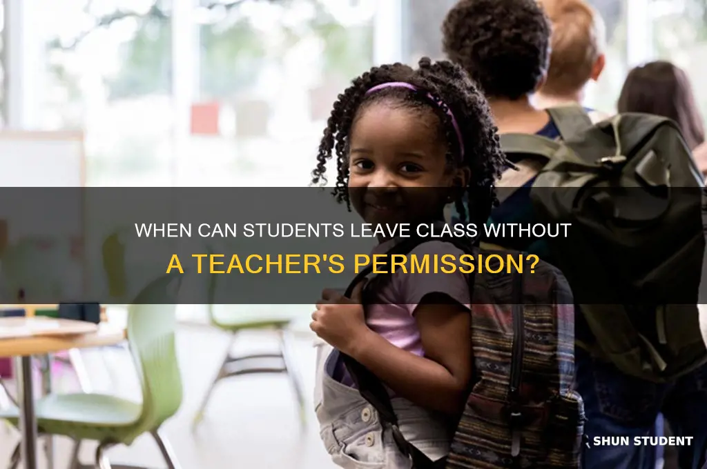 when can students leave a class without a teacher