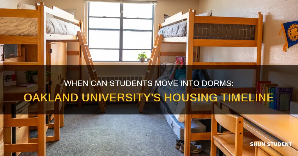 when can students move into dorms oakland university