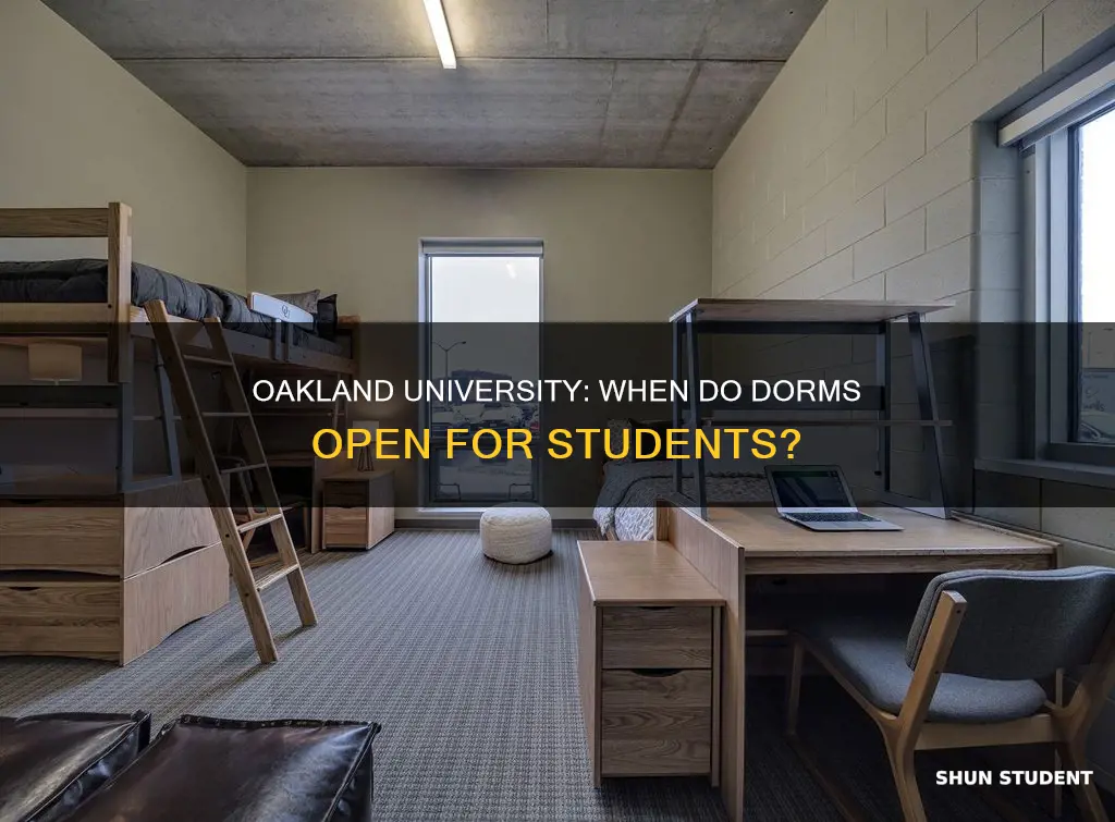 when can students move into dorms oakland university