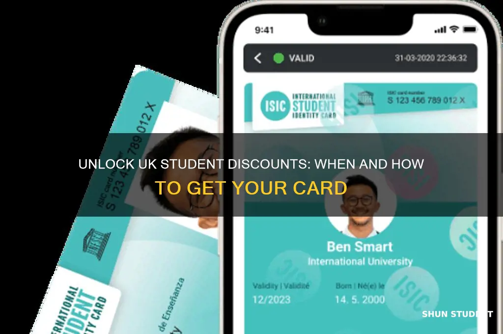 when can you get a student discount card uk