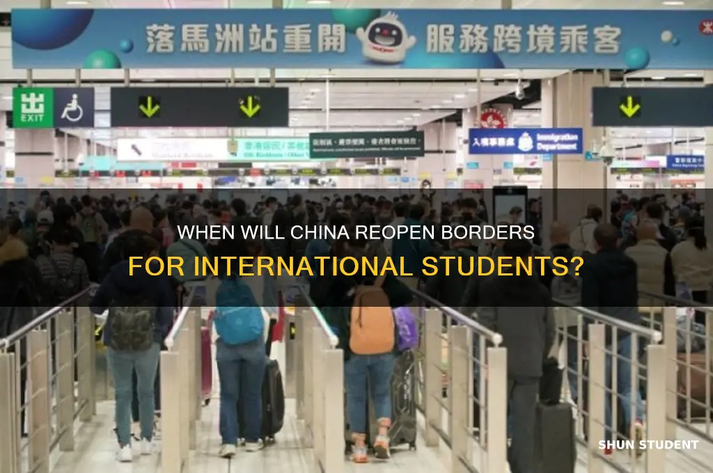 when china will open borders for students