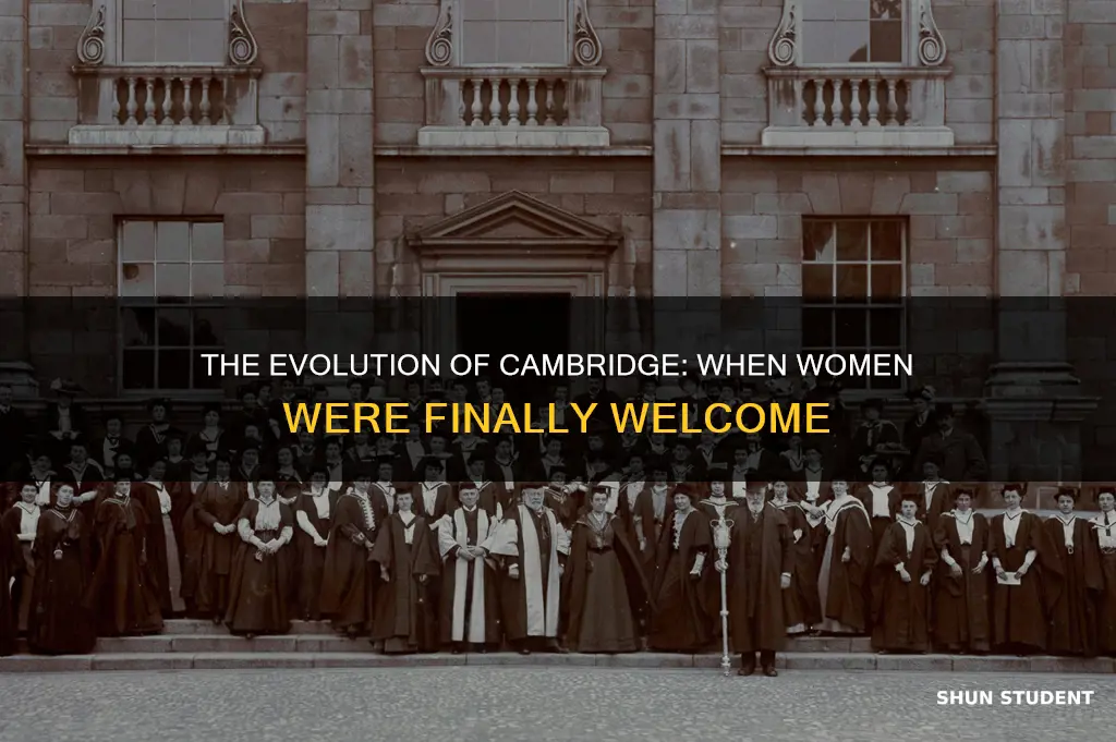 when did cambridge university allow female students