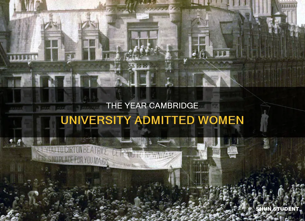 when did cambridge university allow female students