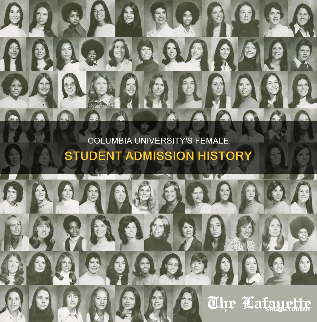 when did columbia university allow female students