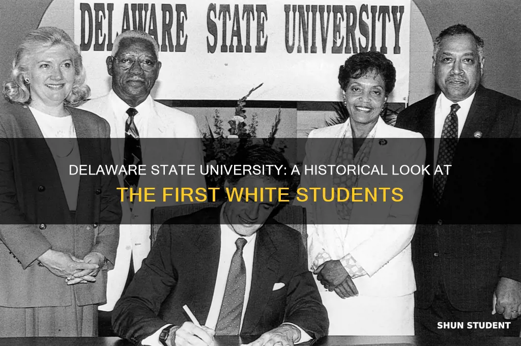 when did delaware state university accept the first white students