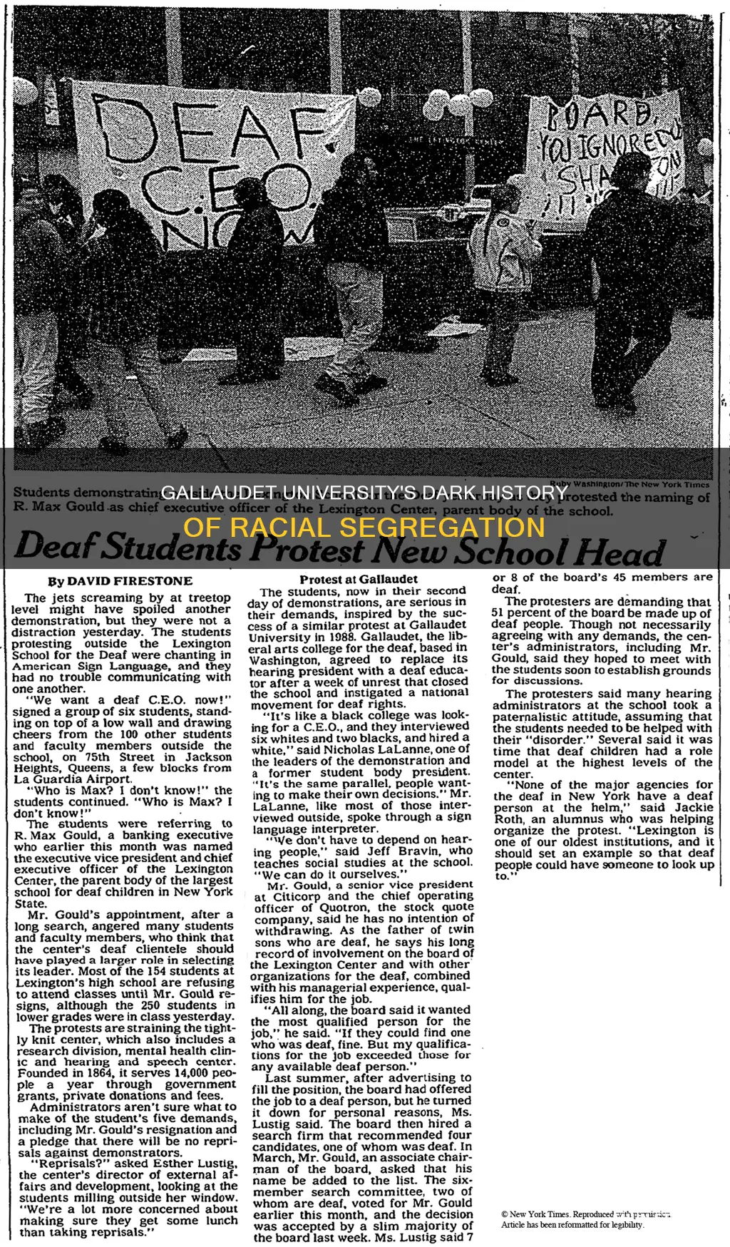 when did gallaudet university allow black students