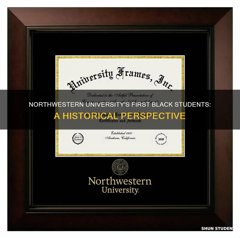 when did northwestern university first accept black students
