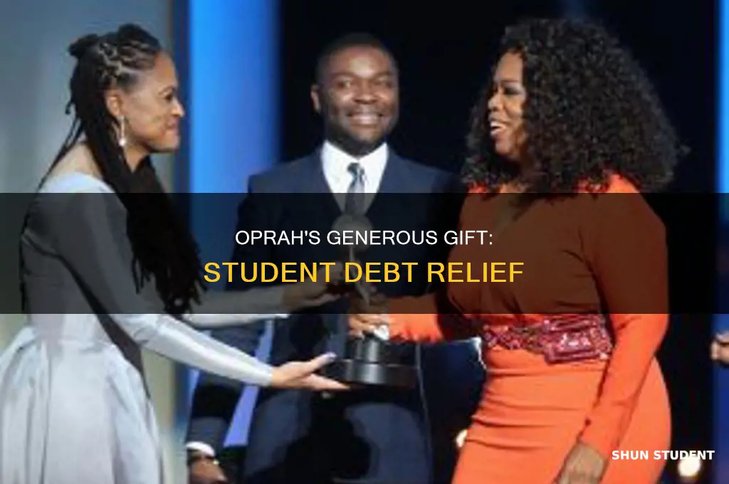 when did oprah winfrey pay off student loans