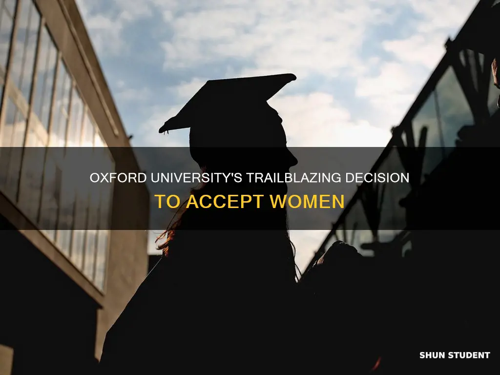 when did oxford university accept women students
