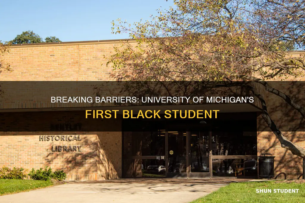 when did university of michigan admit first black student