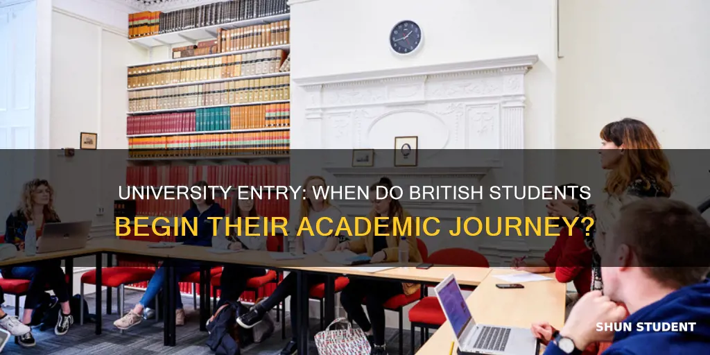 when do british students start university