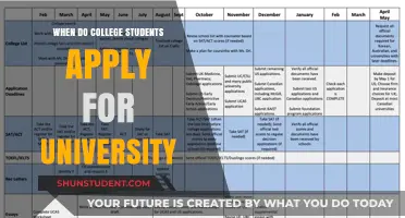 College Students: University Application Timing