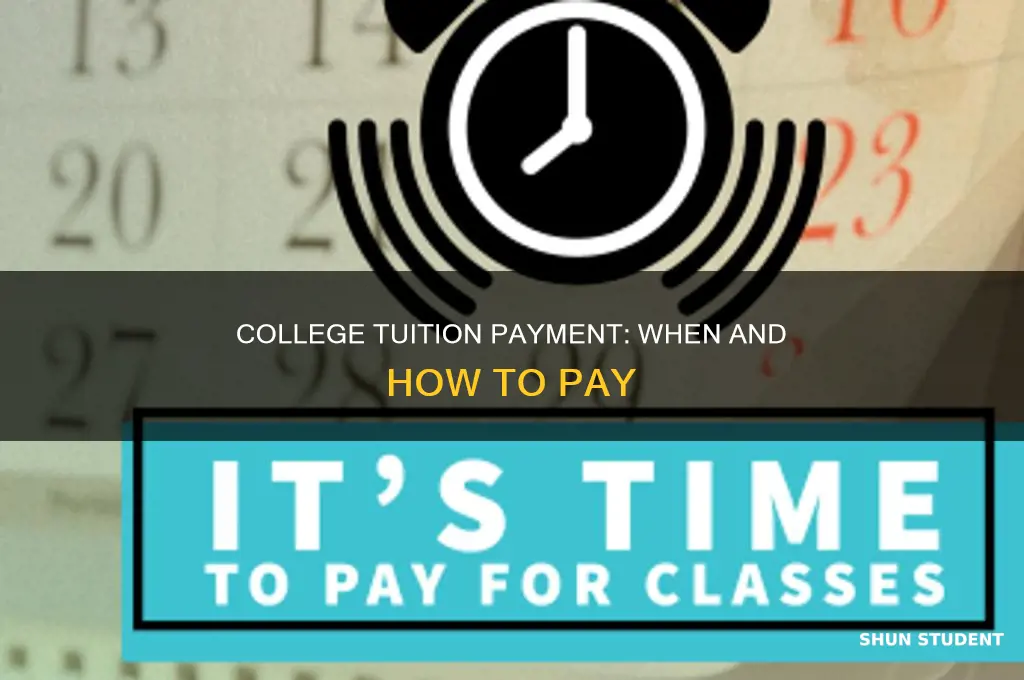 when do college students pay tuition