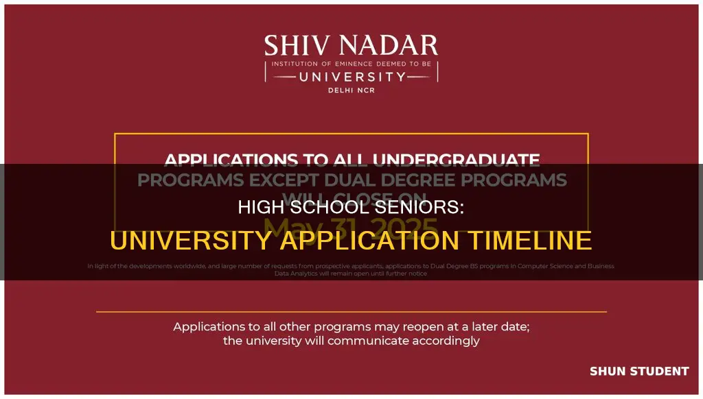 when do grade 12 students apply for university