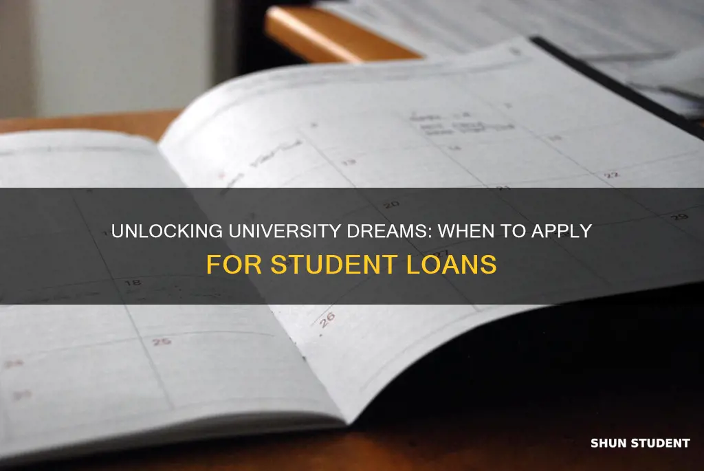 when do i apply for a student loan for university