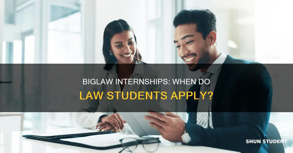 when do law students intern at biglaw