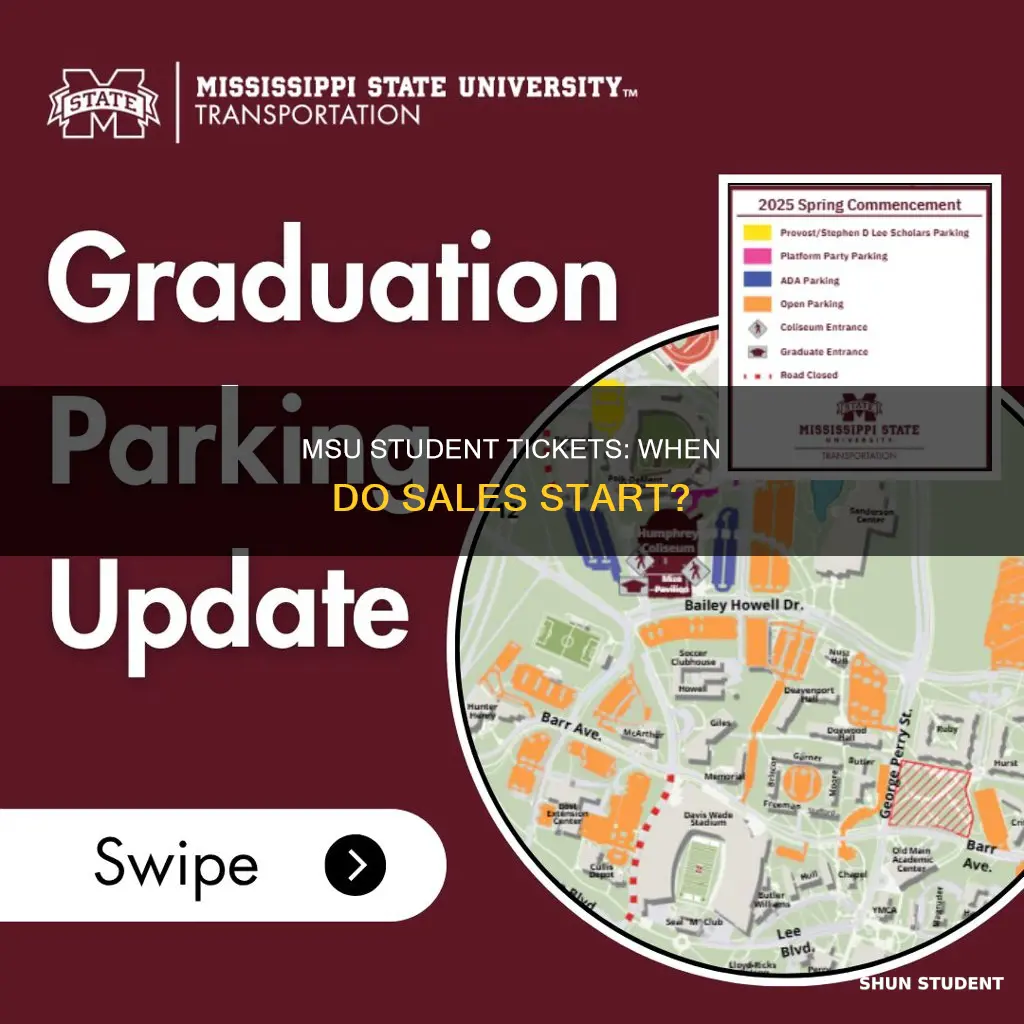 when do mississippi state university student tickets go for sale