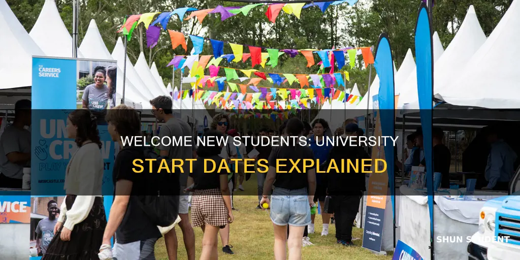 when do new students start university