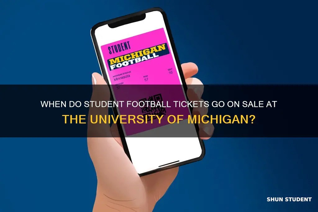 when do student football tickets come in university of michigan