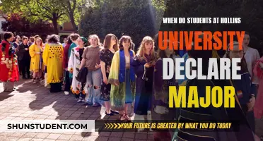 Hollins University: When Do Students Declare Their Major?