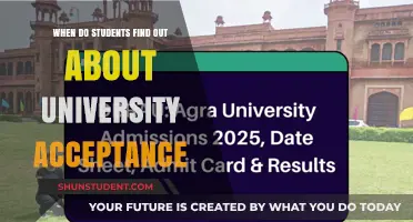 University Acceptance: When Do Students Learn Their Fate?