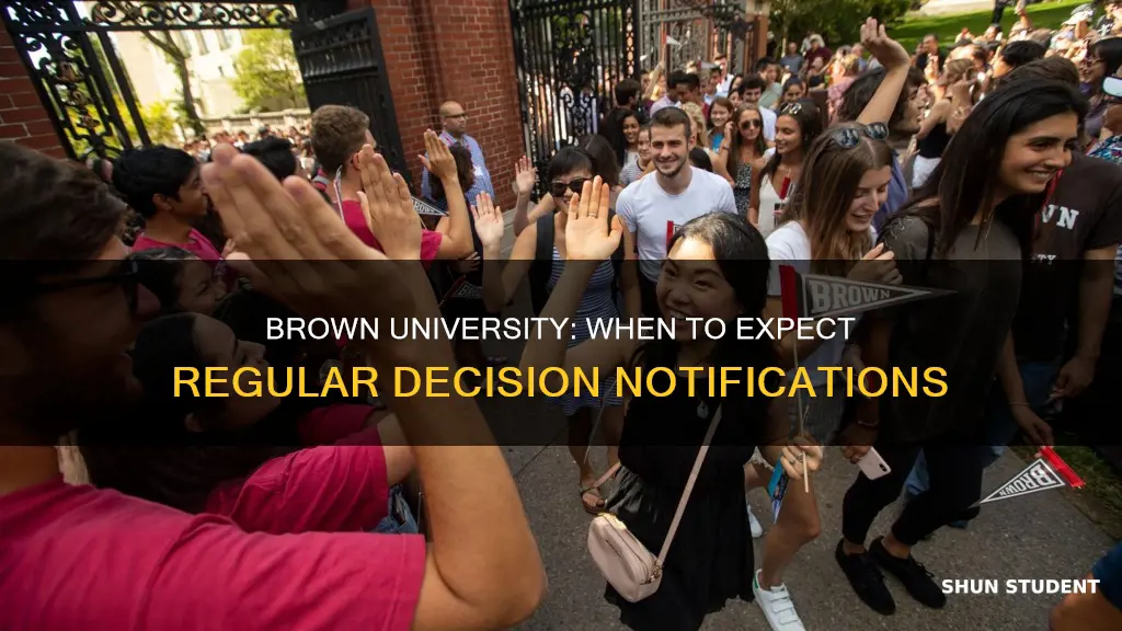 when do students hear from brown university fot regular admission