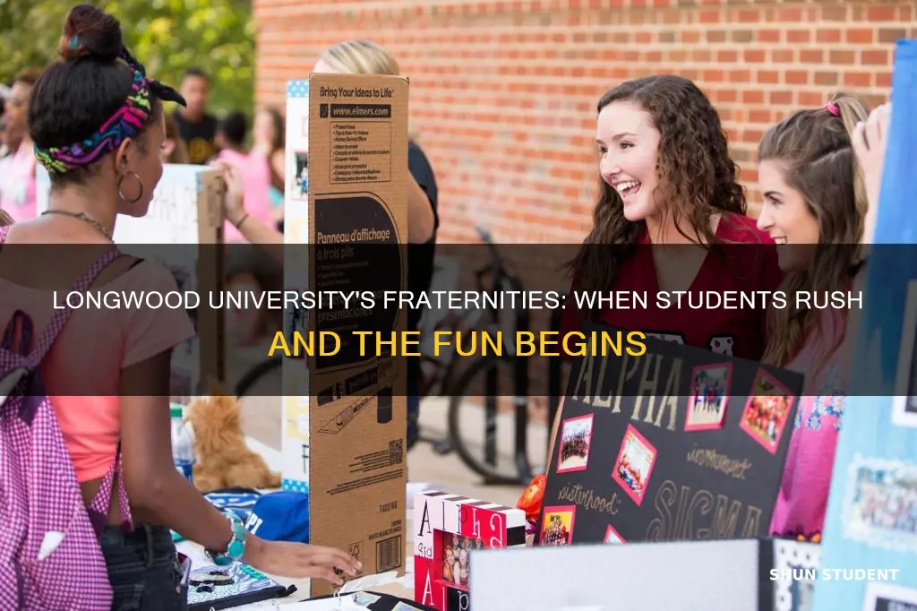 when do students rush a fraternity at longwood university