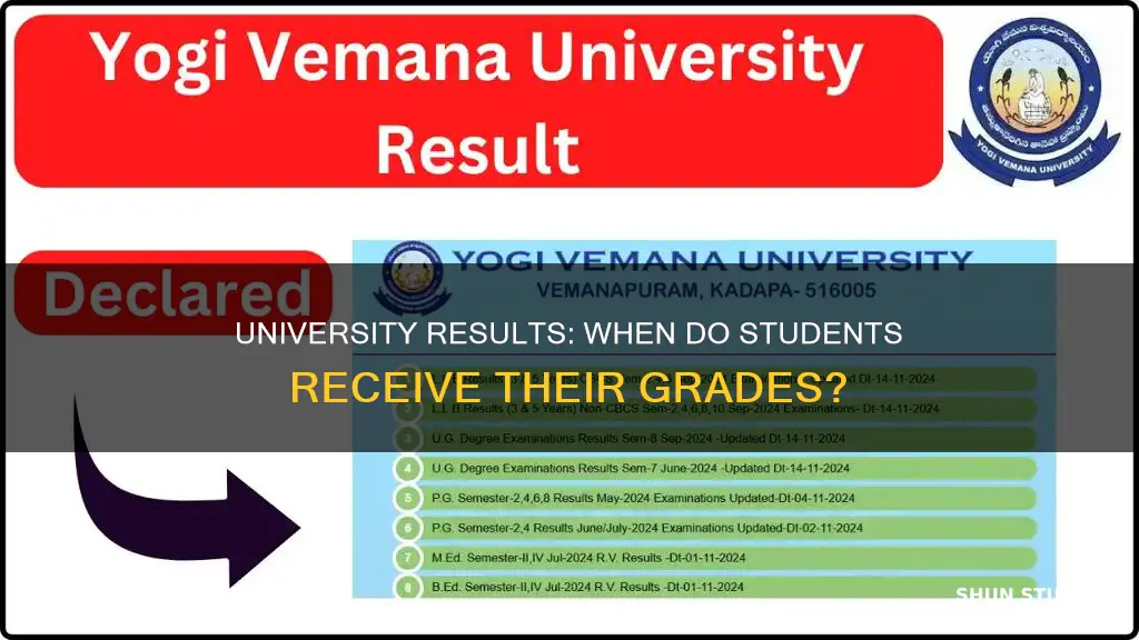 when do university students get their results