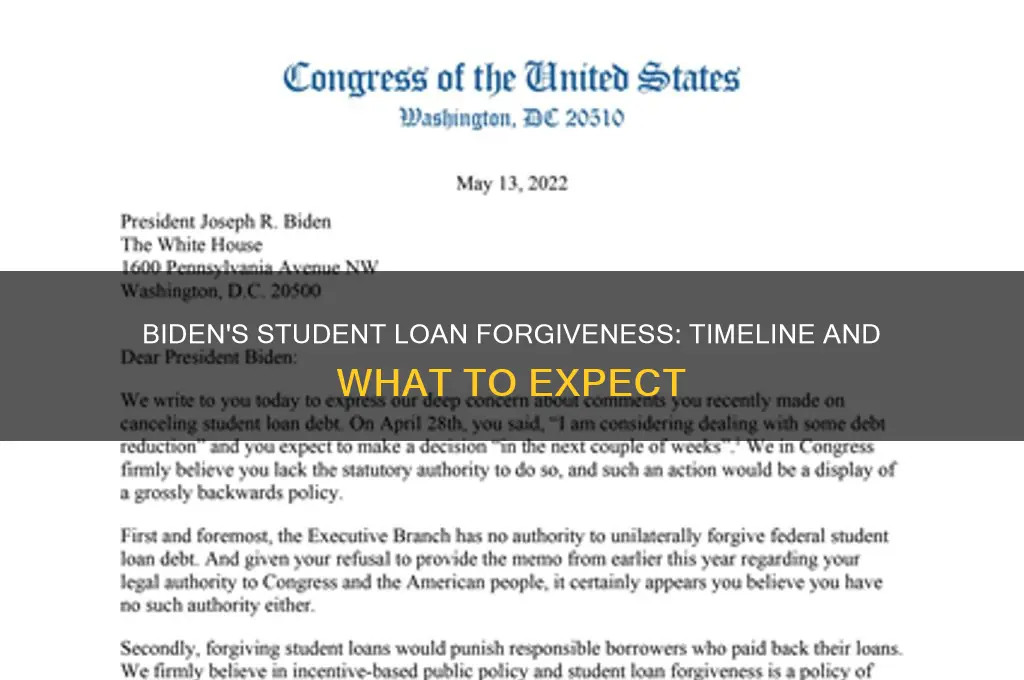 when does biden student forgiveness happen