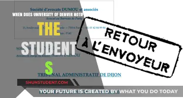 Denver University: Student Notification Timeline