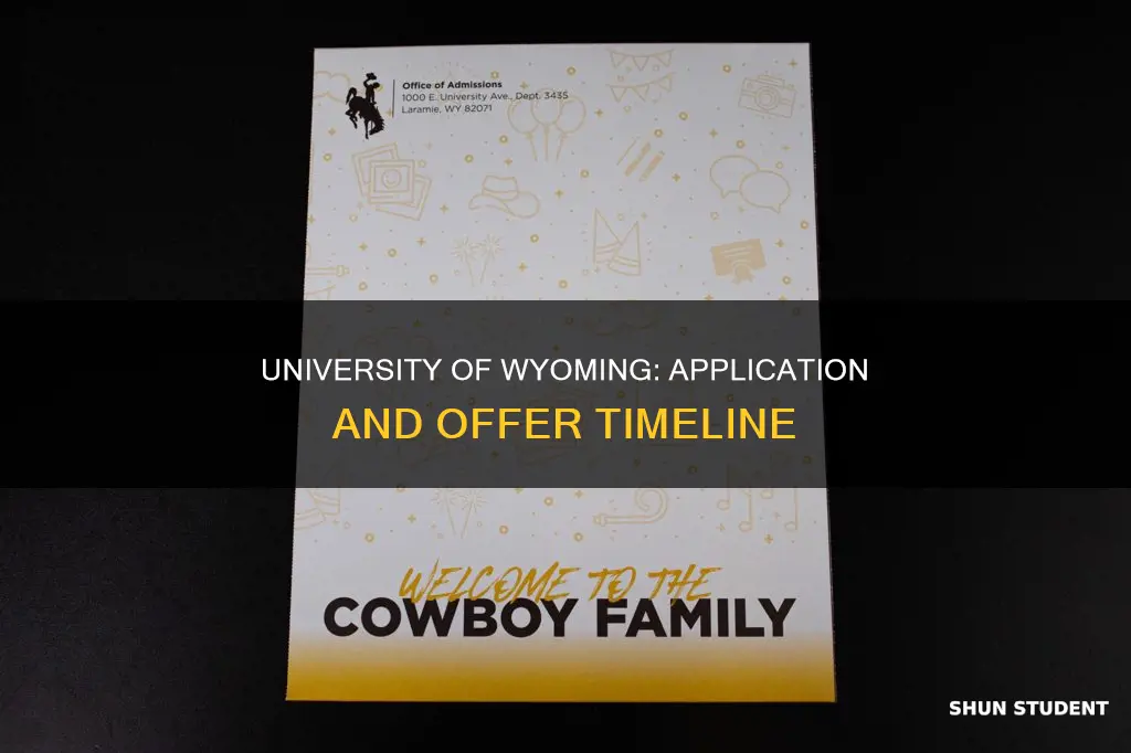 when does university of wyoming accept students and mail offers