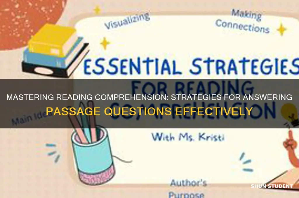 when given a reading passage student will answer comprehension questions