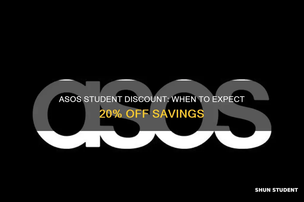 when is asos doing 20 off student discount