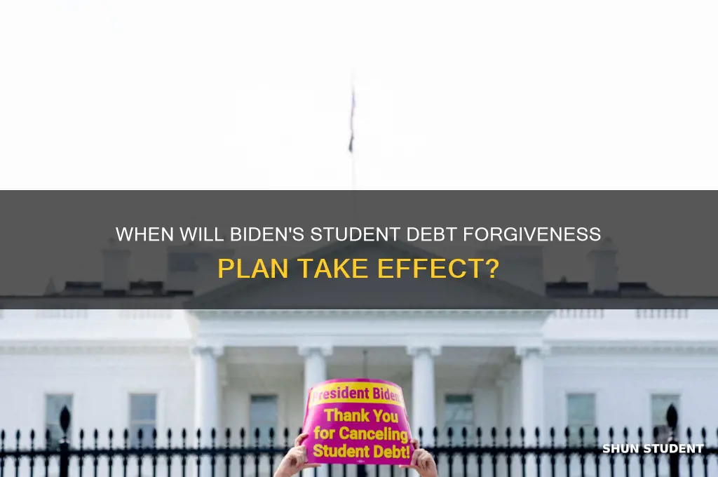 when is biden forgiving student debt