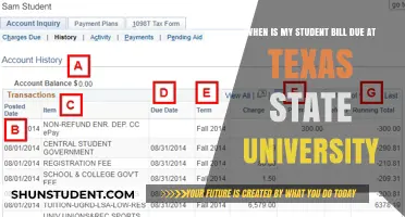 Texas State University Student Bill Due Dates
