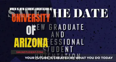 When is Orientation at the University of Arizona?